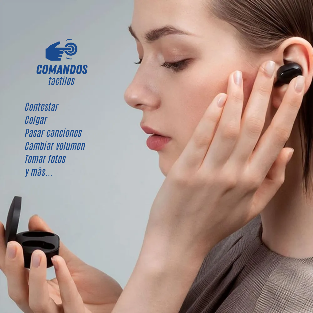 Auriculares Bluetooth Inalámbrico 5.0 Airdots Redmi con Pantalla y Estuche Power Bank Para Cargar.