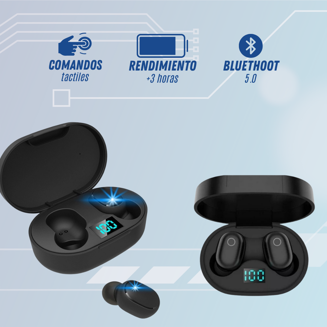 Auriculares Bluetooth Inalámbrico 5.0 Airdots Redmi con Pantalla y Estuche Power Bank Para Cargar.